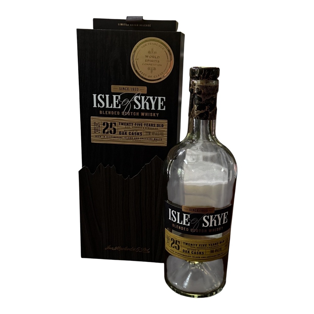 Isle of Skye 25 Year Old Blended Scotch Whisky Empty Bottle with Display Box